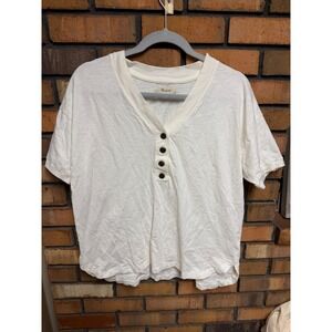 Madewell Raw Edge Henley Tee